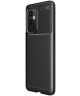 OnePlus 9 Hoesje Siliconen Carbon TPU Back Cover Zwart