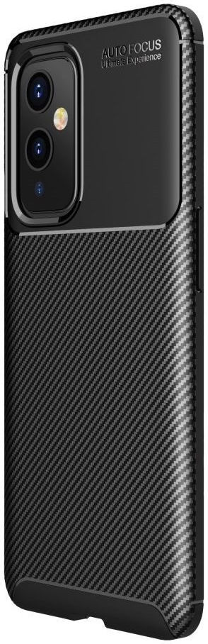 OnePlus 9 Hoesje Siliconen Carbon TPU Back Cover Zwart afbeelding 1