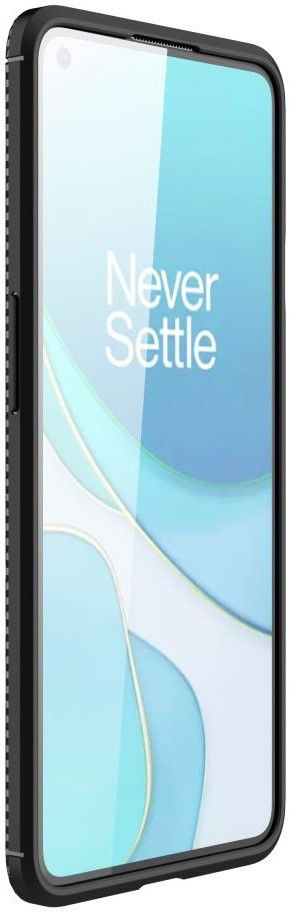 OnePlus 9 Hoesje Siliconen Carbon TPU Back Cover Zwart afbeelding 2