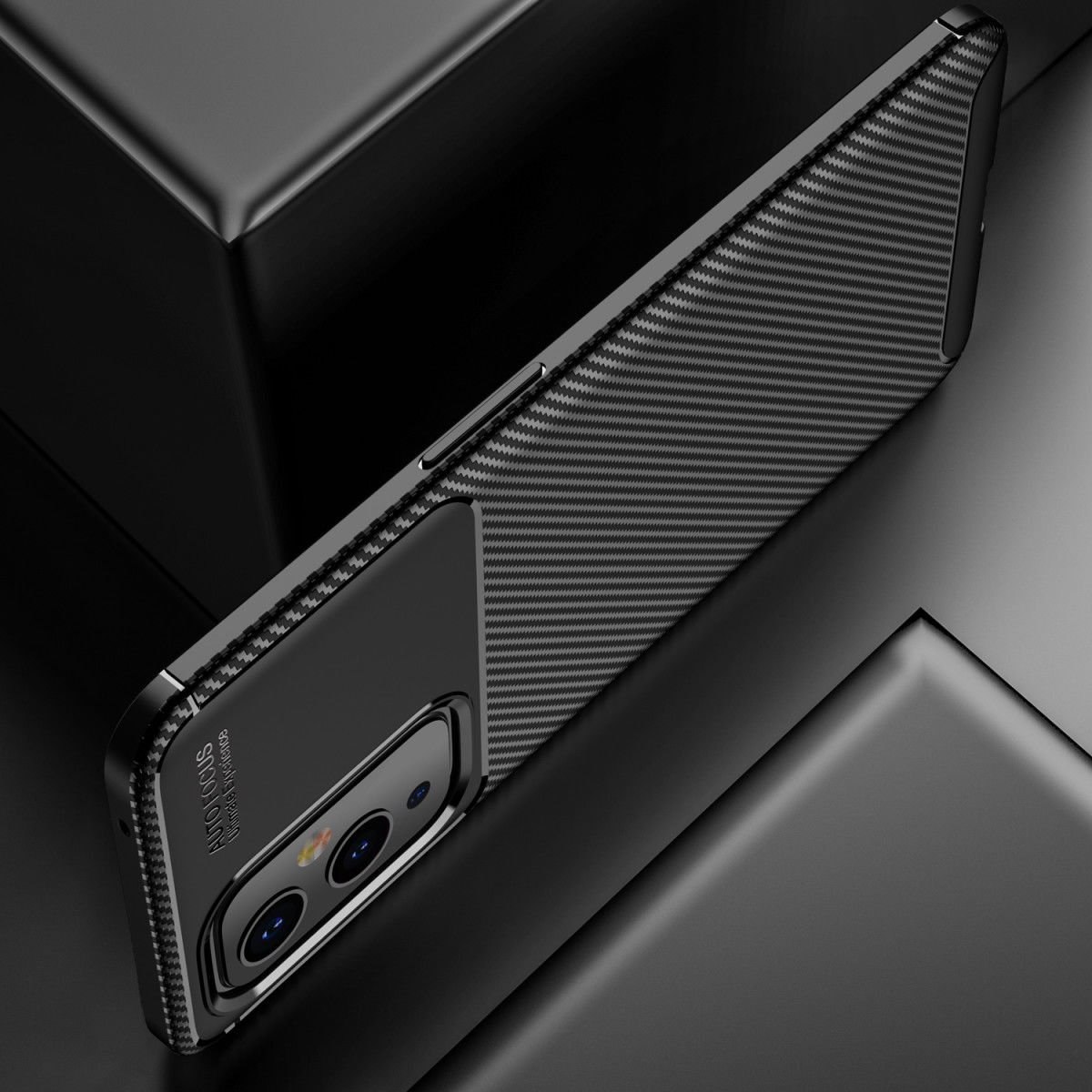 OnePlus 9 Hoesje Siliconen Carbon TPU Back Cover Zwart afbeelding 9