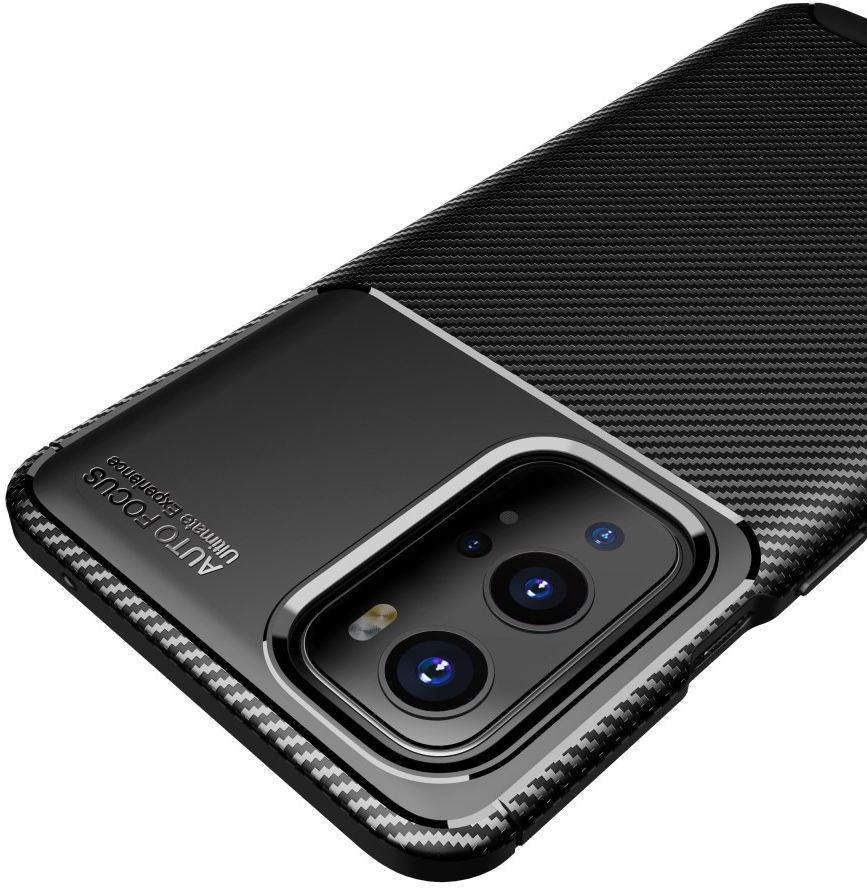 OnePlus 9 Pro Hoesje Siliconen Carbon TPU Back Cover Zwart afbeelding 13