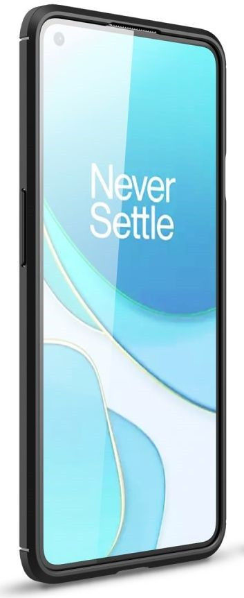 OnePlus 9 Hoesje Geborsteld TPU Flexibele Back Cover Zwart afbeelding 2