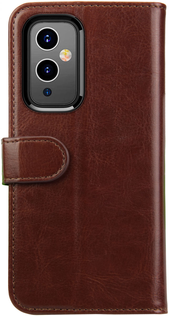 Rosso Element OnePlus 9 Hoesje Book Cover Wallet Case Bruin afbeelding 2