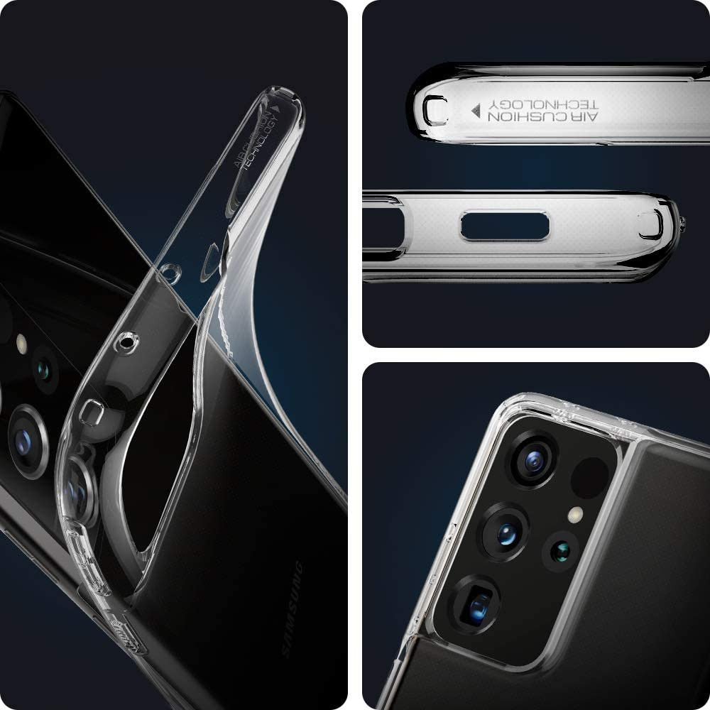 Spigen Liquid Crystal Samsung Galaxy S21 Ultra Hoesje Transparant afbeelding 3