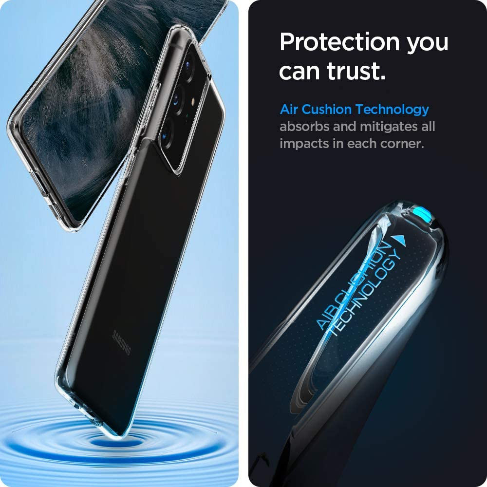 Spigen Liquid Crystal Samsung Galaxy S21 Ultra Hoesje Transparant afbeelding 7