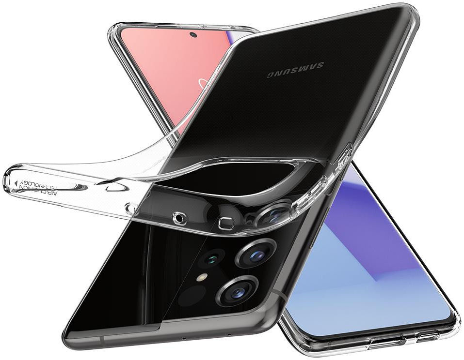 Spigen Liquid Crystal Samsung Galaxy S21 Ultra Hoesje Transparant afbeelding 2