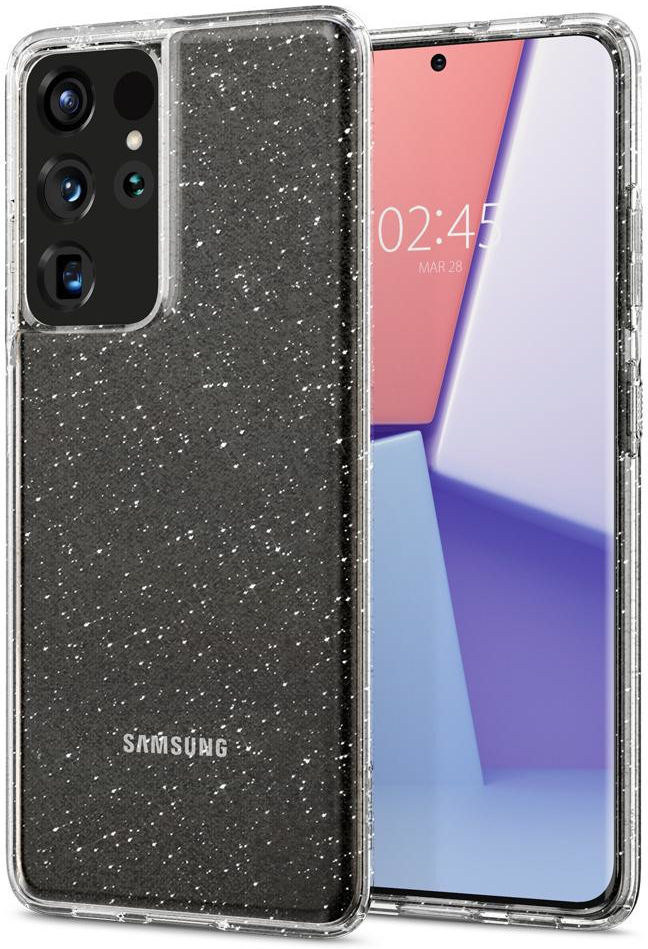 Spigen Liquid Crystal Samsung Galaxy S21 Ultra Hoesje Glitter afbeelding 1