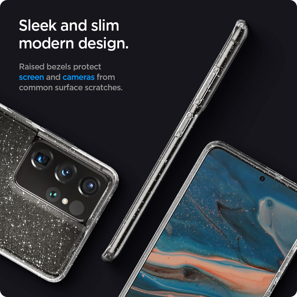 Spigen Liquid Crystal Samsung Galaxy S21 Ultra Hoesje Glitter afbeelding 7