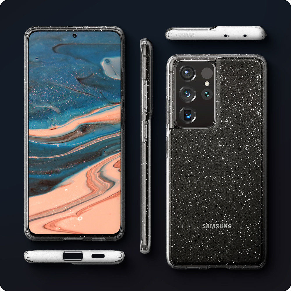 Spigen Liquid Crystal Samsung Galaxy S21 Ultra Hoesje Glitter afbeelding 4