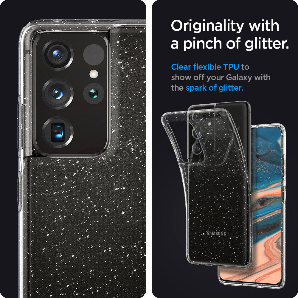Spigen Liquid Crystal Samsung Galaxy S21 Ultra Hoesje Glitter afbeelding 6