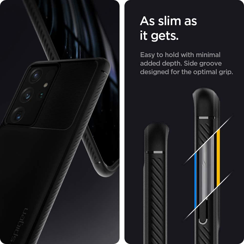 Spigen Rugged Armor Samsung Galaxy S21 Ultra Hoesje Zwart afbeelding 7