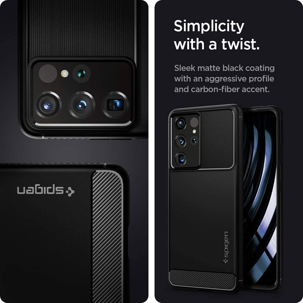 Spigen Rugged Armor Samsung Galaxy S21 Ultra Hoesje Zwart afbeelding 8
