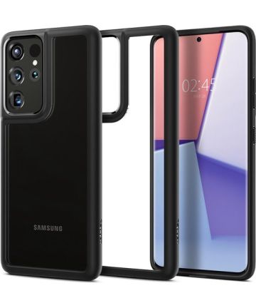 Spigen Ultra Hybrid Samsung Galaxy S21 Ultra Hoesje Zwart Hoesjes