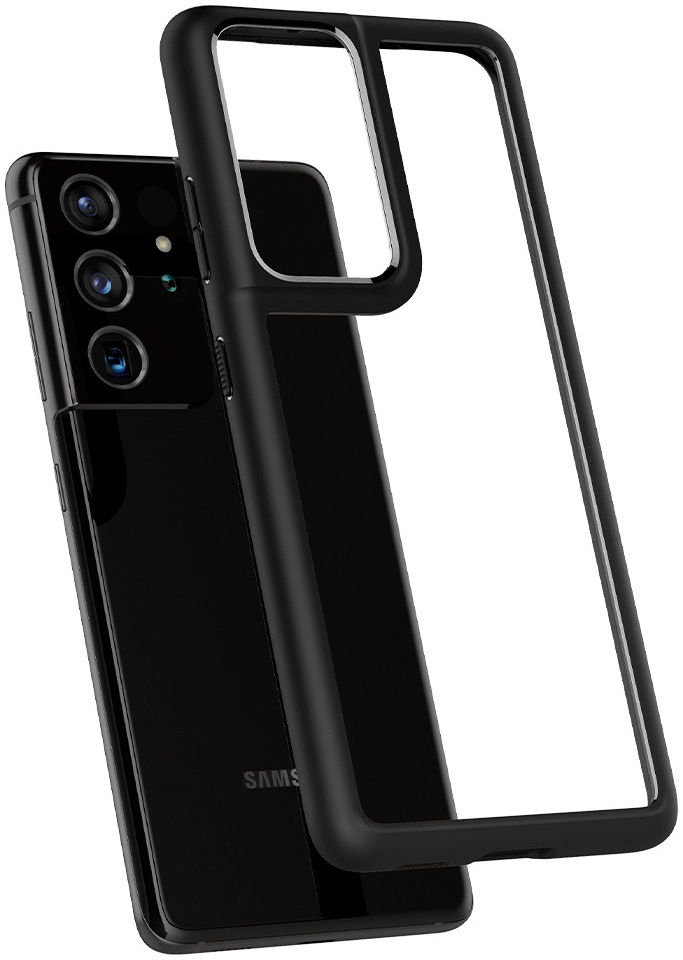 Spigen Ultra Hybrid Samsung Galaxy S21 Ultra Hoesje Zwart afbeelding 3