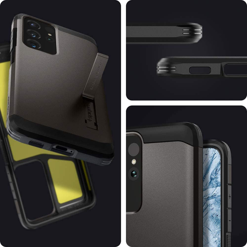 Spigen Tough Armor Samsung Galaxy S21 Ultra Hoesje Gunmetal afbeelding 4