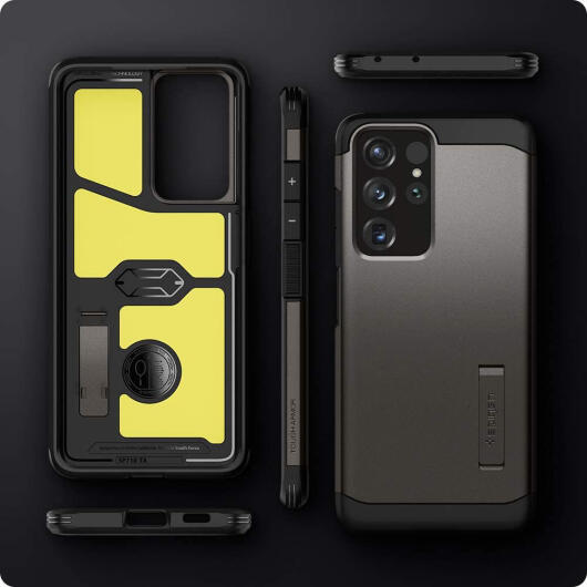 Spigen Tough Armor Samsung Galaxy S21 Ultra Hoesje Gunmetal afbeelding 9