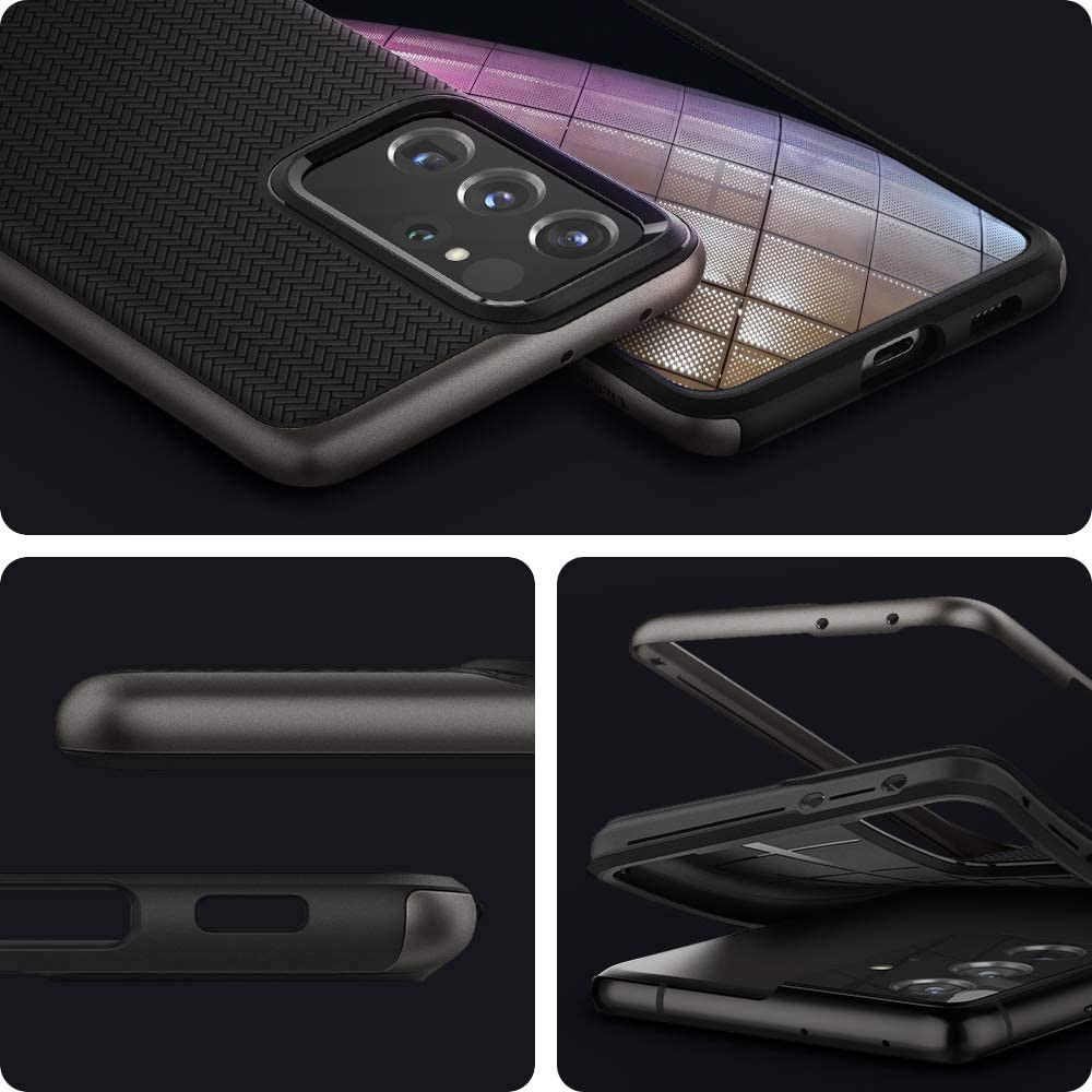 Spigen Neo Hybrid Samsung Galaxy S21 Ultra Hoesje Gunmetal afbeelding 5