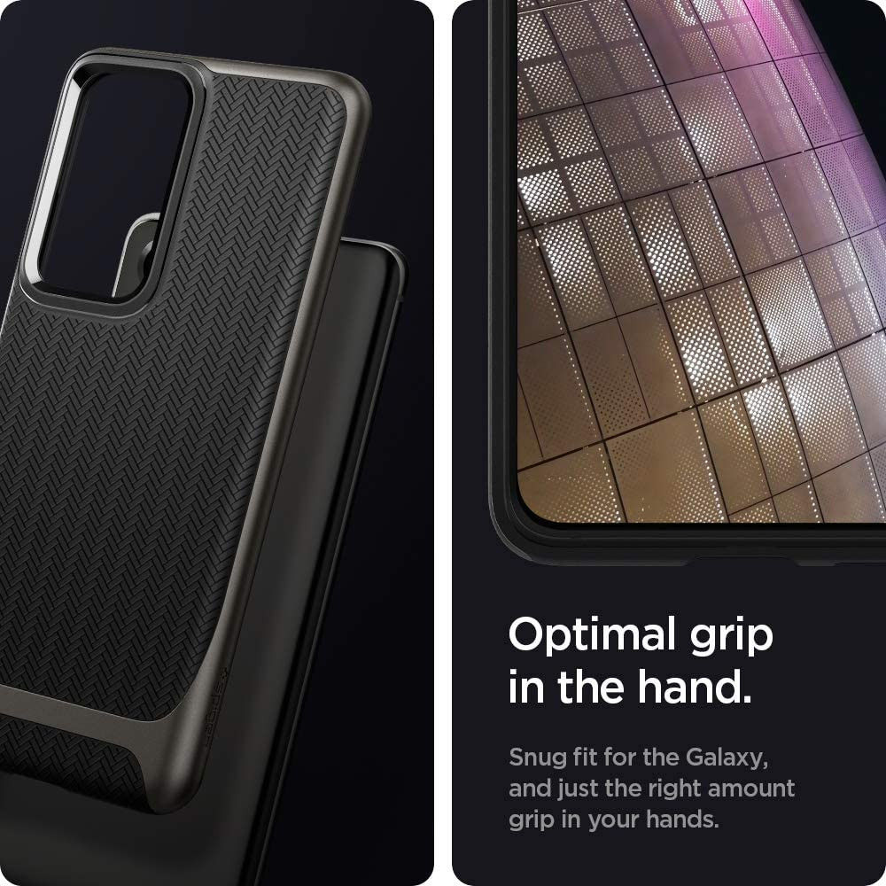 Spigen Neo Hybrid Samsung Galaxy S21 Ultra Hoesje Gunmetal afbeelding 7