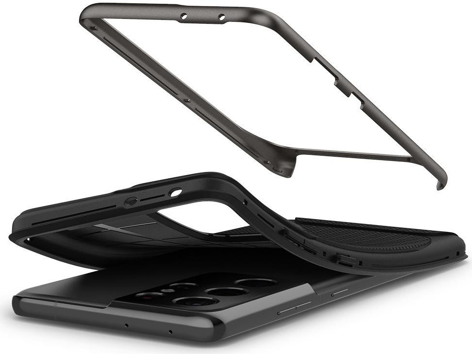 Spigen Neo Hybrid Samsung Galaxy S21 Ultra Hoesje Gunmetal afbeelding 3