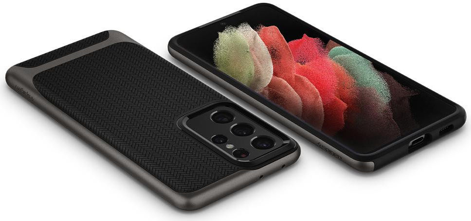Spigen Neo Hybrid Samsung Galaxy S21 Ultra Hoesje Gunmetal afbeelding 13