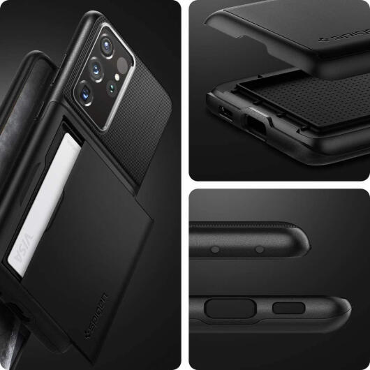Spigen Slim Armor CS Samsung Galaxy S21 Ultra Hoesje Zwart afbeelding 8