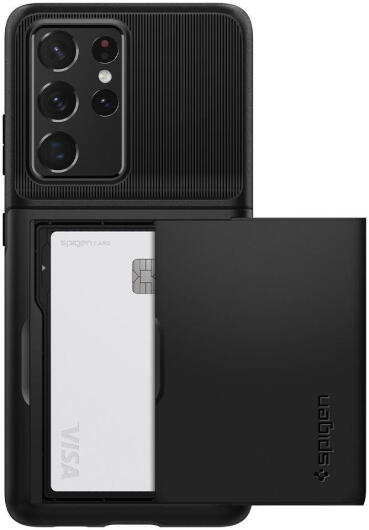 Spigen Slim Armor CS Samsung Galaxy S21 Ultra Hoesje Zwart afbeelding 2