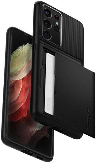 Spigen Slim Armor CS Samsung Galaxy S21 Ultra Hoesje Zwart afbeelding 3