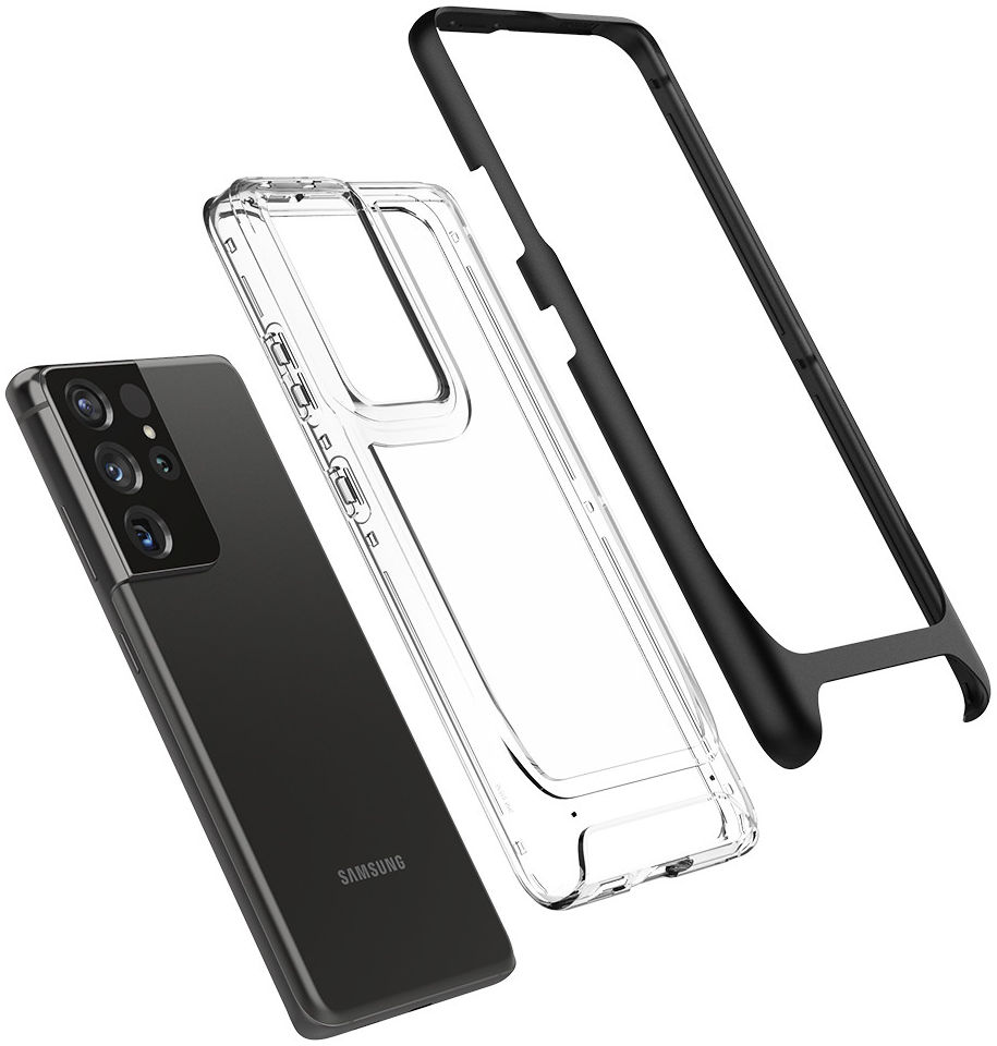 Spigen Neo Hybrid Crystal Samsung Galaxy S21 Ultra Hoesje Zwart afbeelding 9