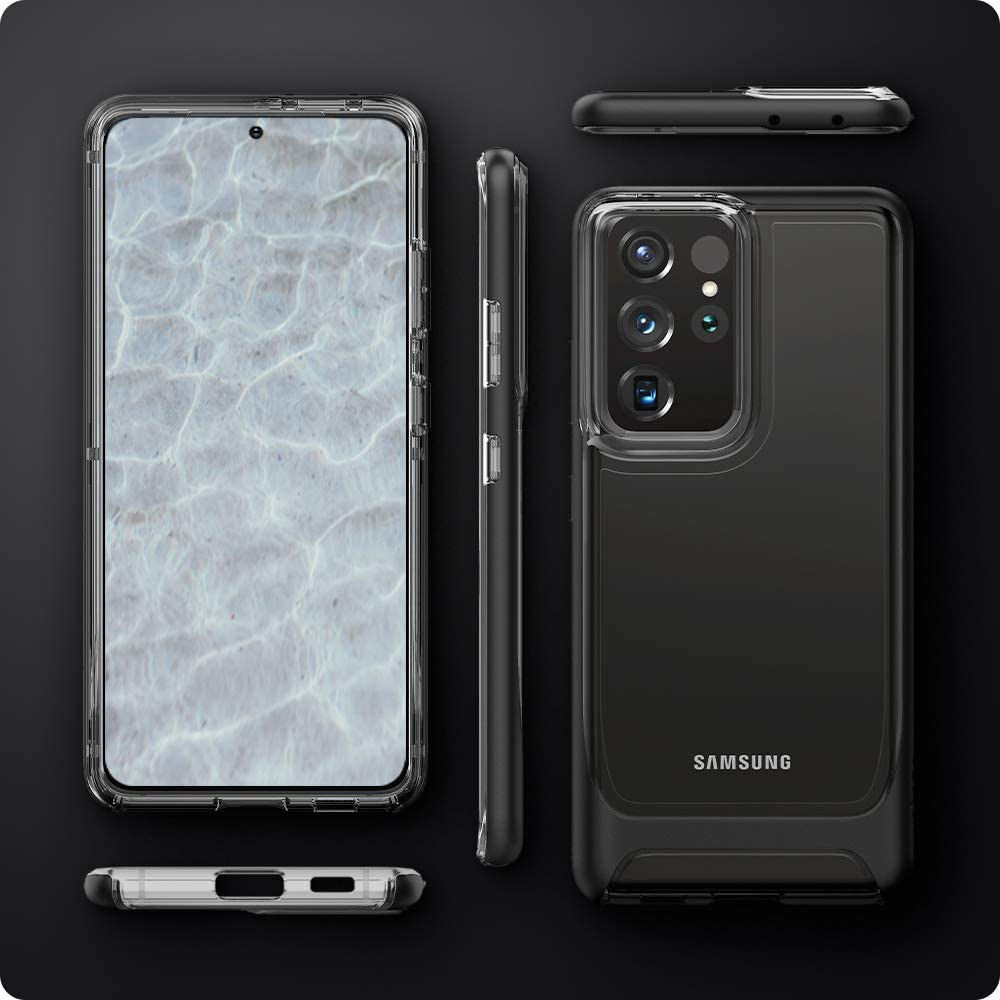 Spigen Neo Hybrid Crystal Samsung Galaxy S21 Ultra Hoesje Zwart afbeelding 7