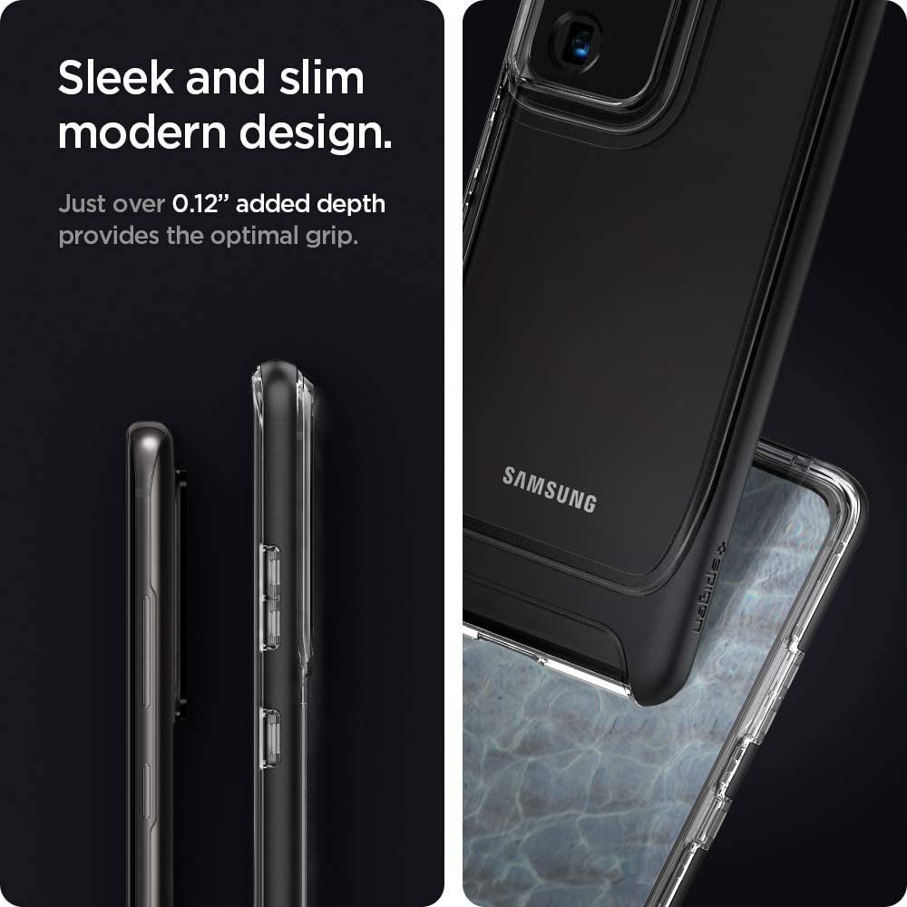 Spigen Neo Hybrid Crystal Samsung Galaxy S21 Ultra Hoesje Zwart afbeelding 3