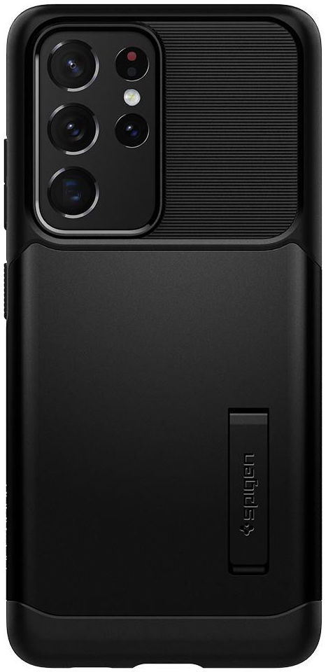 Spigen Slim Armor Samsung Galaxy S21 Ultra Hoesje Zwart afbeelding 2