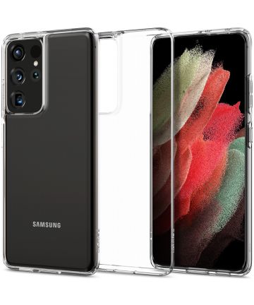 Spigen Crystal Flex Samsung Galaxy S21 Ultra Hoesje Transparant Hoesjes
