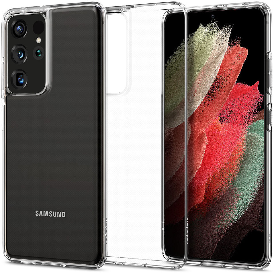 Spigen Crystal Flex Samsung Galaxy S21 Ultra Hoesje Transparant afbeelding 1