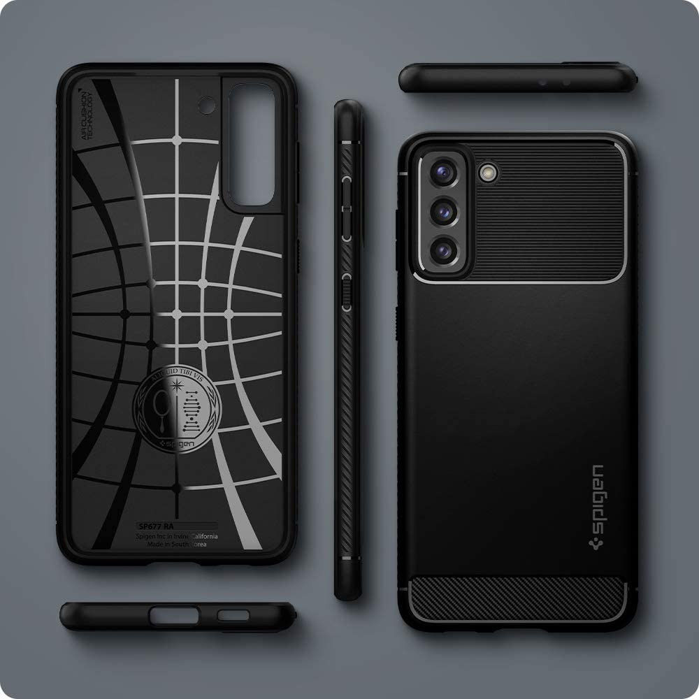 Spigen Rugged Armor Samsung Galaxy S21 Plus Hoesje Zwart afbeelding 4