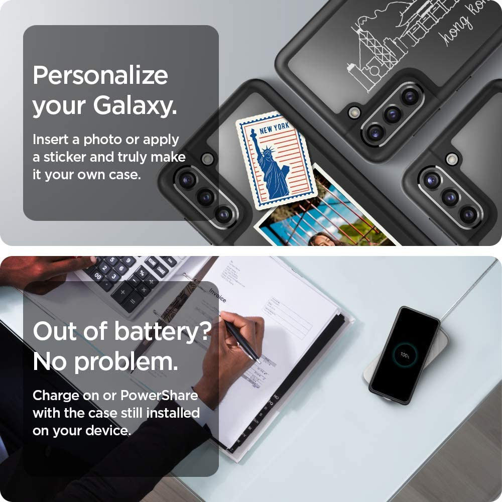 Spigen Ultra Hybrid Samsung Galaxy S21 Plus Hoesje Zwart afbeelding 5