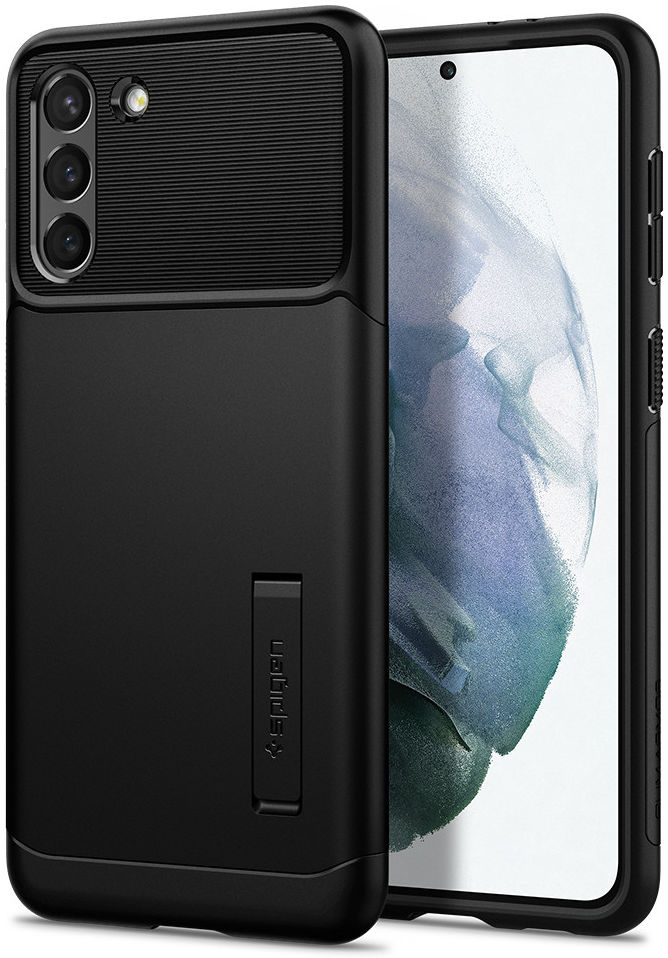 Spigen Slim Armor Samsung Galaxy S21 Plus Hoesje Zwart afbeelding 1