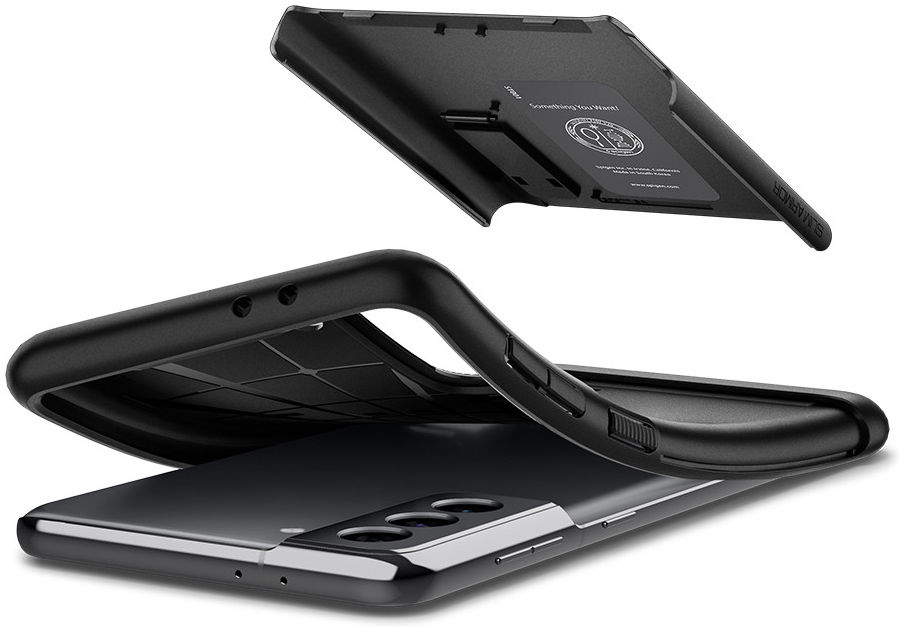 Spigen Slim Armor Samsung Galaxy S21 Plus Hoesje Zwart afbeelding 3
