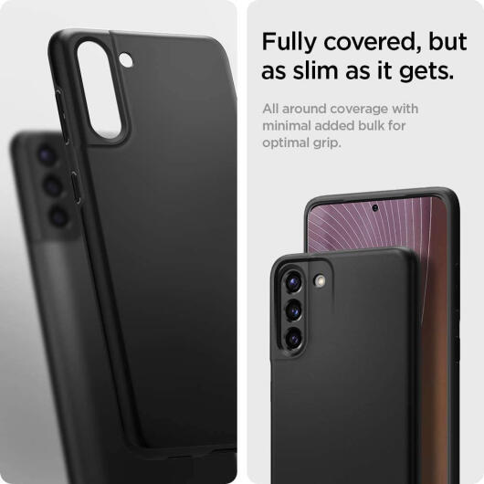 Spigen Thin Fit Samsung Galaxy S21 Hoesje Zwart afbeelding 3