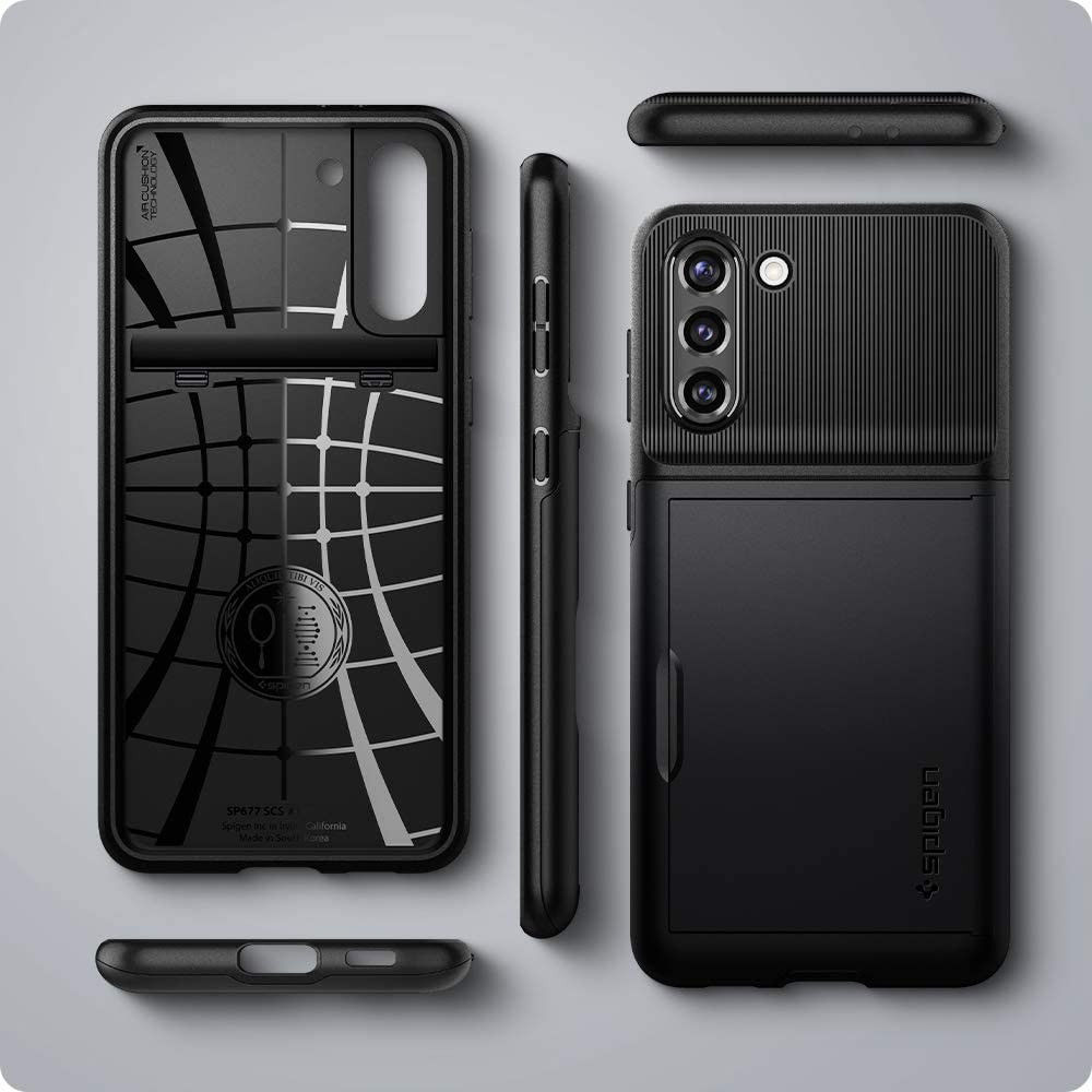 Spigen Slim Armor CS Samsung Galaxy S21 Hoesje Zwart afbeelding 4