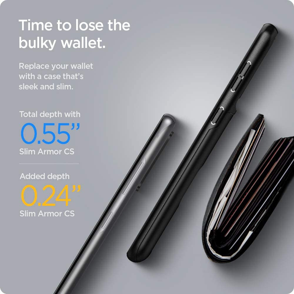 Spigen Slim Armor CS Samsung Galaxy S21 Hoesje Zwart afbeelding 5
