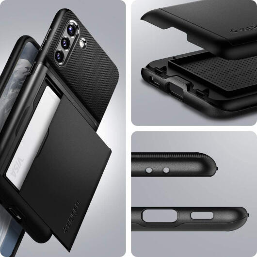 Spigen Slim Armor CS Samsung Galaxy S21 Hoesje Zwart afbeelding 3