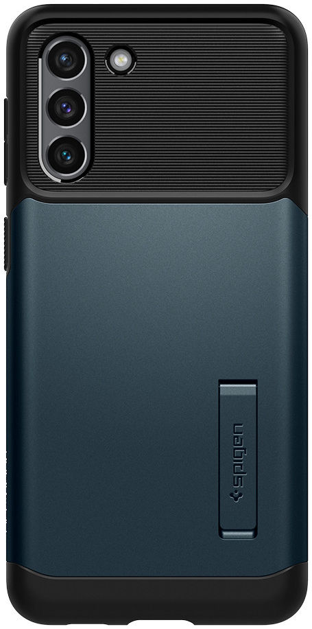 Spigen Slim Armor Samsung Galaxy S21 Hoesje Metal Slate afbeelding 2