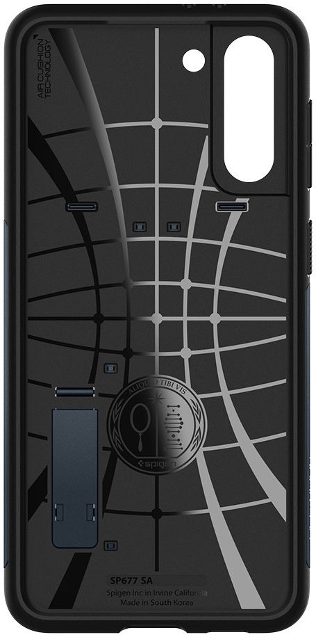 Spigen Slim Armor Samsung Galaxy S21 Hoesje Metal Slate afbeelding 4