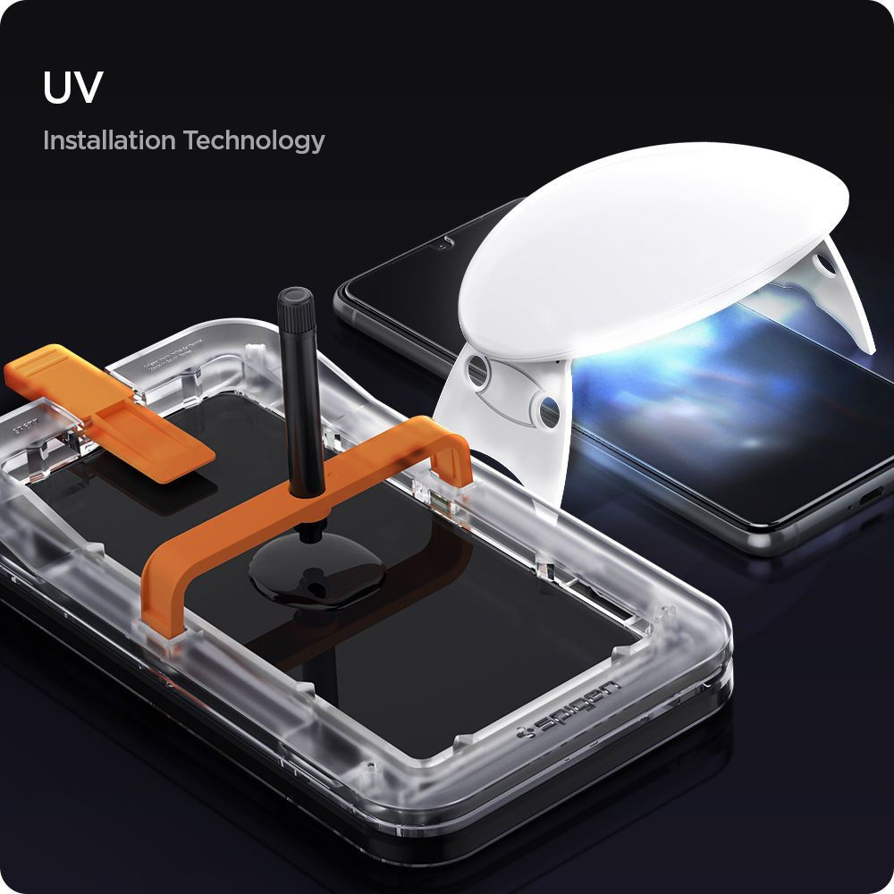 Spigen Glas.tR Platinum HD Samsung Galaxy S21 Ultra Screen Protector afbeelding 5