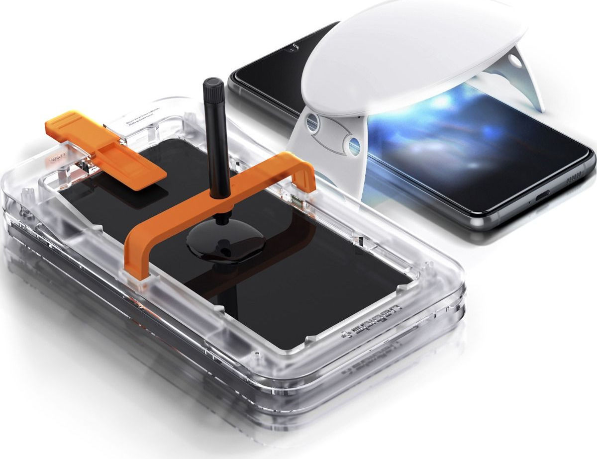 Spigen Glas.tR Platinum HD Samsung Galaxy S21 Ultra Screen Protector afbeelding 2