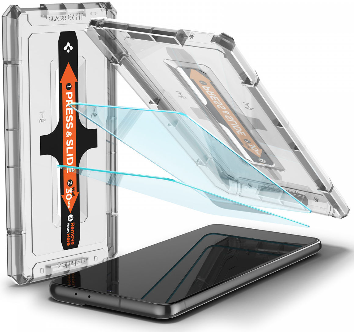 Spigen EZ Fit Glas.tR Samsung Galaxy S21 Plus Screenprotector (2-Pack) afbeelding 1