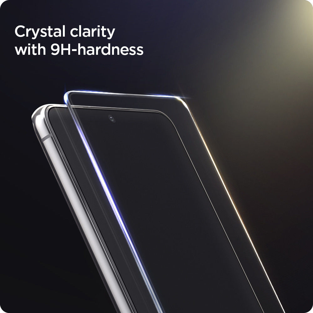 Spigen EZ Fit Glas.tR Samsung Galaxy S21 Plus Screenprotector (2-Pack) afbeelding 2