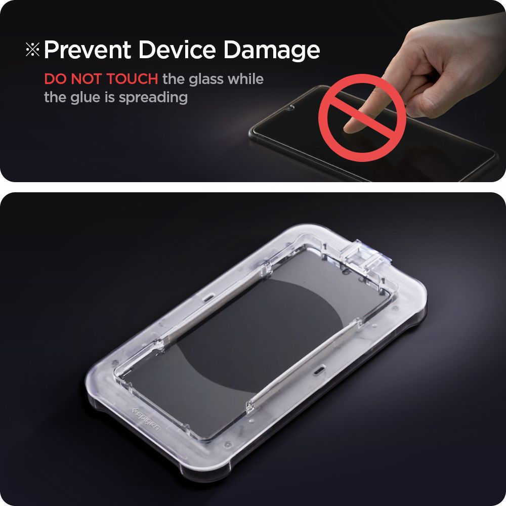Spigen Glas.tR Platinum HD Samsung S21 Ultra Screen Protector (2-Pack) afbeelding 8