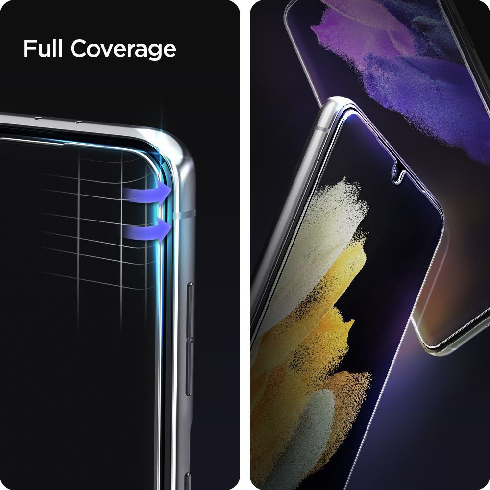 Spigen Glas.tR Platinum HD Samsung S21 Ultra Screen Protector (2-Pack) afbeelding 7