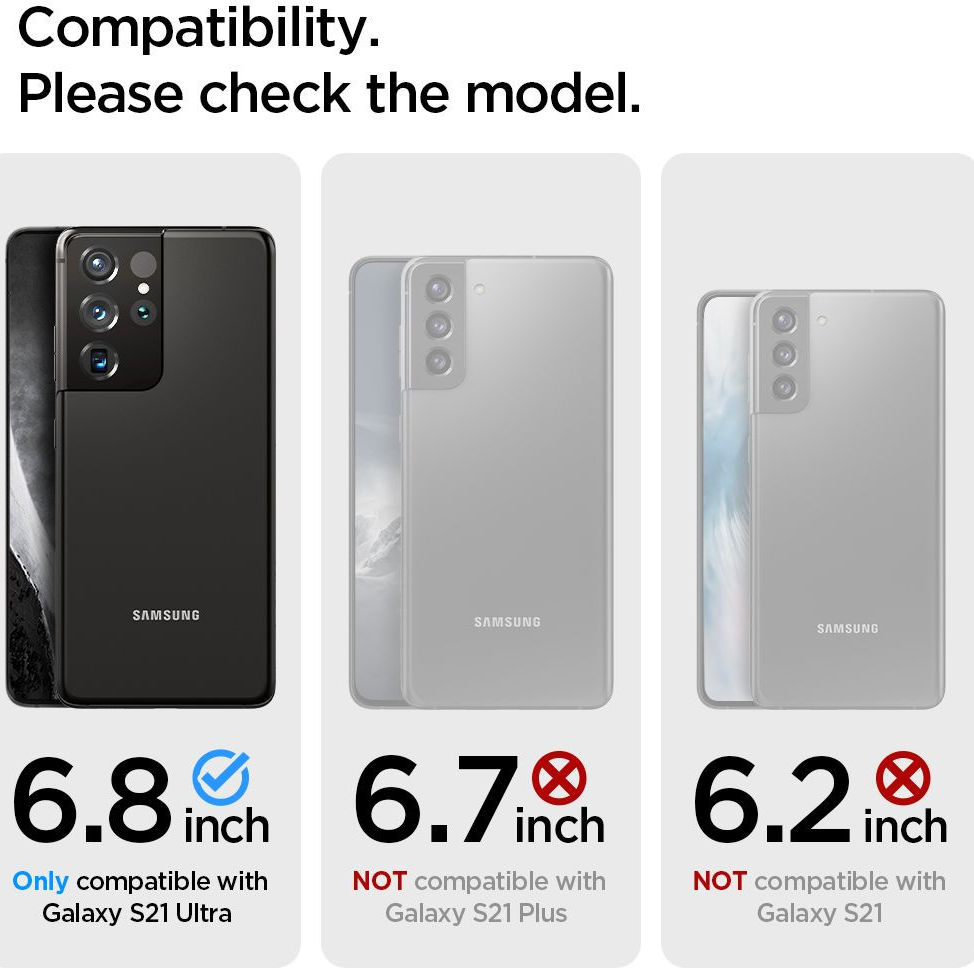 Spigen Glas.tR Platinum HD Samsung S21 Ultra Screen Protector (2-Pack) afbeelding 15